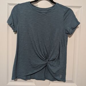 Eddie Bauer Slate Blue Twist Front Tee